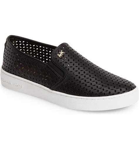 michael kors leather slip on sneaker